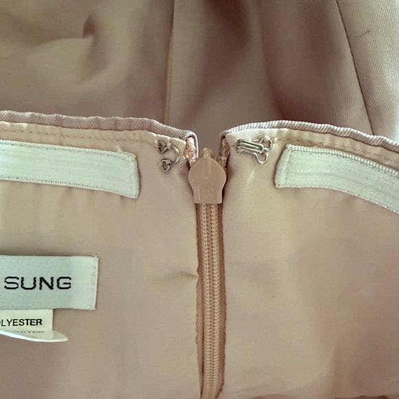 Alfred Sung Cameo Blush Strapless A-Line Gown - Picture 10 of 14